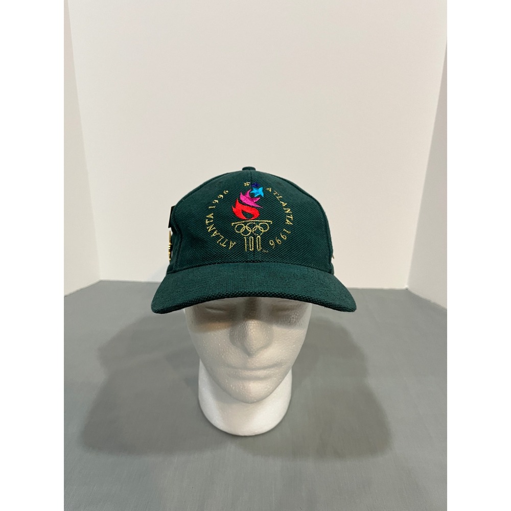 Vintage 1996 Atlanta Olympics Hat Cap Unisex Green Snapback with 5 Pins The Game